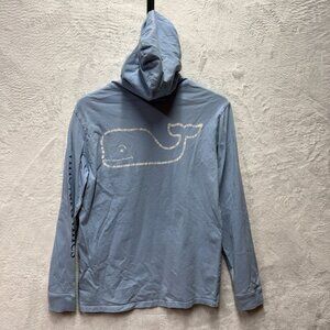 Vineyard Vines Edgartown Performance Hooded T-Shirt Men Small Blue Whale Graphic